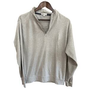 Peter Millar Men’s Gray Quarter-Zip Sweatshirt – Size Large